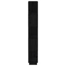 bogreol/rumdeler 80x25x163,5 cm massivt fyrretræ sort