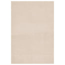 gulvtæppe 160x230 cm blødt plys skridsikkert og vaskbart beige