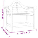 havestole 2 stk. 91x62x94 cm massivt teaktræ