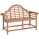 havebænk 127x58,5x92,5 cm massivt teaktræ