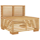 midtermodul til havesofa med mørkegrå hynder massivt teak