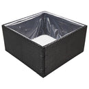 havebord 80x80x40 cm polyrattan sort