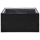 havebord 80x80x40 cm polyrattan sort