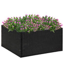 havebord 80x80x40 cm polyrattan sort