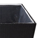plantekasse 80x80x80 cm polyrattan sort