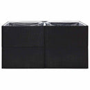 plantekasse 157x80x80 cm polyrattan sort