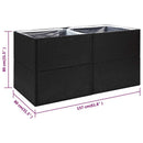 plantekasse 157x80x80 cm polyrattan sort