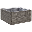 plantekasse 80x80x40 cm polyrattan grå