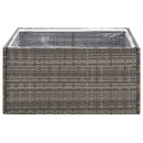plantekasse 80x80x40 cm polyrattan grå