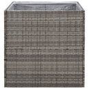 plantekasse 80x80x80 cm polyrattan grå
