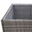 plantekasse 80x80x80 cm polyrattan grå