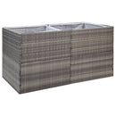 plantekasse 157x80x80 cm polyrattan grå