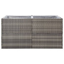 plantekasse 157x80x80 cm polyrattan grå
