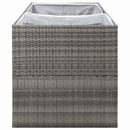 plantekasse 157x80x80 cm polyrattan grå