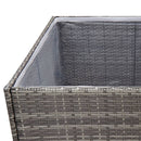 plantekasse 157x80x80 cm polyrattan grå
