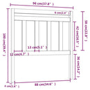 sengegærde 96x4x100 cm massivt fyrretræ sort