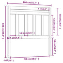 sengegærde 106x4x100 cm massivt fyrretræ