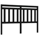 sengegærde 126x4x100 cm massivt fyrretræ sort