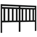 sengegærde 146x4x100 cm massivt fyrretræ sort