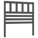 sengegærde 81x4x100 cm massivt fyrretræ grå
