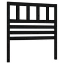 sengegærde 81x4x100 cm massivt fyrretræ sort