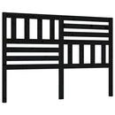 sengegærde 126x4x100 cm massivt fyrretræ sort