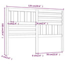 sengegærde 126x4x100 cm massivt fyrretræ sort