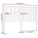 sengegærde 166x4x100 cm massivt fyrretræ sort