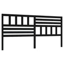 sengegærde 206x4x100 cm massivt fyrretræ sort