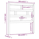 sengegærde 106x4x100 cm massivt fyrretræ sort