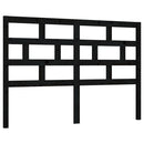 sengegærde 141x4x100 cm massivt fyrretræ sort