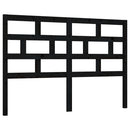 sengegærde 166x4x100 cm massivt fyrretræ sort