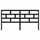 sengegærde 206x4x100 cm massivt fyrretræ sort