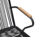 spisebordssæt til haven 3 dele PVC-rattan sort