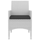 spisebordssæt til haven 5 dele med hynder polyrattan og glas