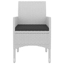 spisebordssæt til haven 9 dele med hynder polyrattan og glas