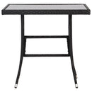 havebord sort 80 x 80 x 74 cm polyrattan