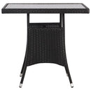 havebord sort 80 x 80 x 74 cm polyrattan