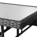 havebord sort 80 x 80 x 74 cm polyrattan