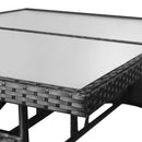 havebord 140 x 80 x 74 cm polyrattan sort