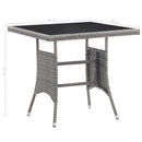 havebord 80x80x74 cm polyrattan grå