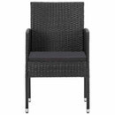 havestole 4 stk. sorte hynder polyrattan sort