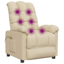 massagestol stof cremefarvet