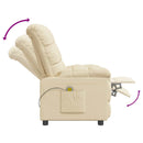 massagestol stof cremefarvet