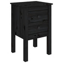sengeborde 2 stk. 40x35x61,5 cm massivt fyrretræ sort