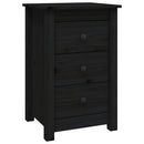 sengeborde 2 stk. 40x35x61,5 cm massivt fyrretræ sort