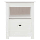 sengebord 40x35x49 cm massivt fyrretræ hvid