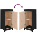 skænke 2 stk. 39x35x80 cm massivt fyrretræ sort