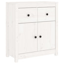 skænk 70x35x80 cm massivt fyrretræ hvid