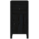 skænke 2 stk. 40x35x80 cm massivt fyrretræ sort